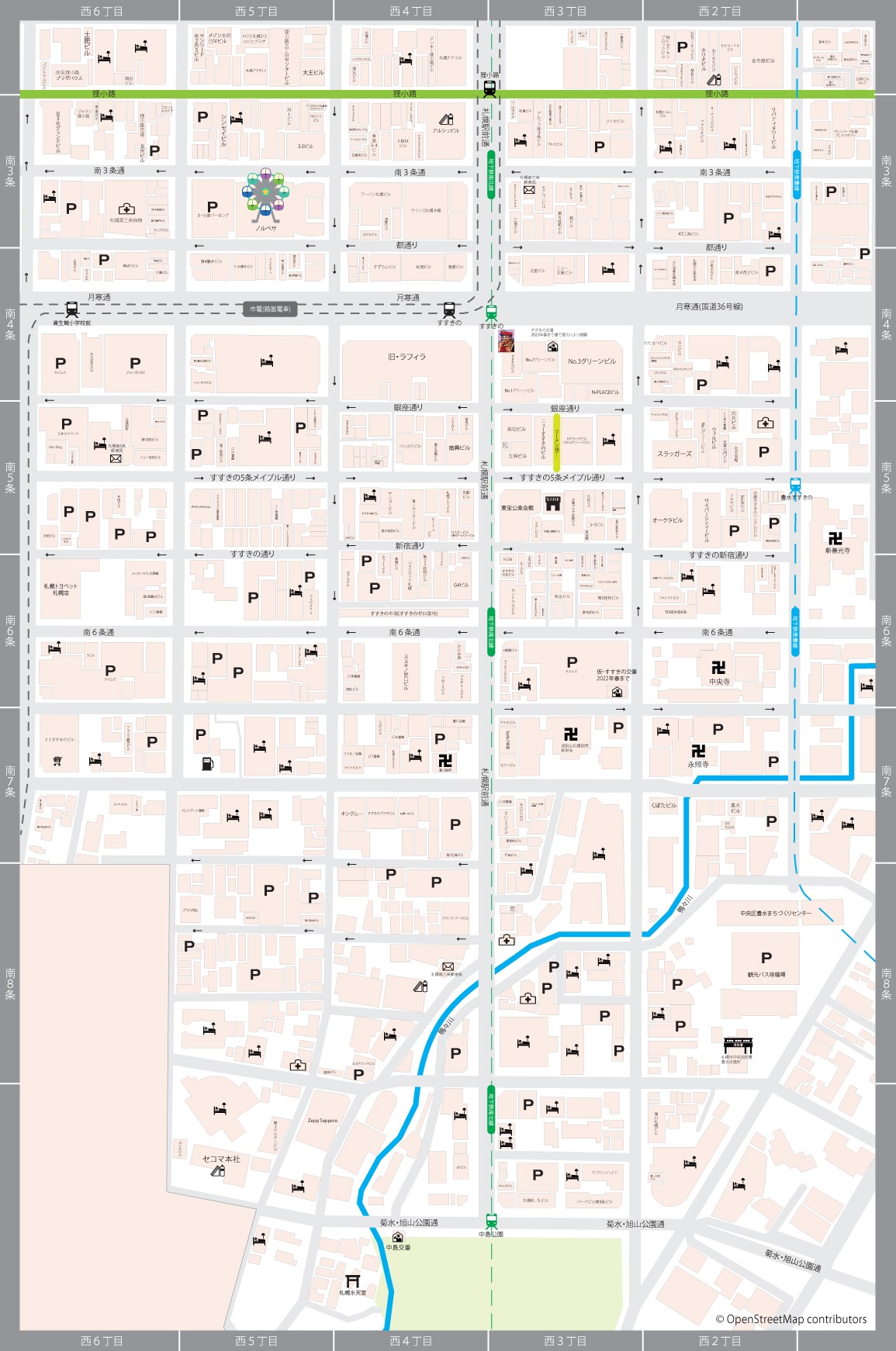 すすきのビルどこマップ 超便利地図画像付き すすきのへ行こう